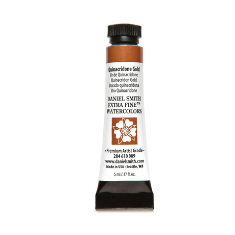 Daniel Smith 284610089 Extra Fine Watercolors Tube, 5ml, Quinacridone Gold, 0.17 Fl Oz (Pack of 1) DANIEL SMITH