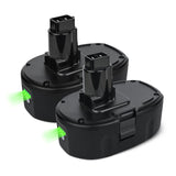 Qwenoer 2Pack 6.0Ah 18V Lithium Battery Replacement for Dewalt 18V Battery Compatible with 18 Volt Dewalt Batteries DC9096 DC9098 DC9099 DW9095 DW9096 DW9098 DE9039 (Not for DC9180) Qwenoer