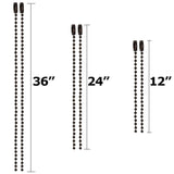 Blue Donuts Ceiling Fan Pull Chain Extender 3.2mm Diameter Oil Rubbed Bronze Chain Extension, Pack of 6 â€“ Two 12 Inch, Two 24 Inch, Two 36 Inch, Metal, Brown Blue Donuts