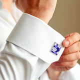 BAOZOON 12 Pcs Sublimation Metal Cufflink Blanks Heat Transfer Cuff Buttons Sublimation Blank DIY Shirt Cuff Links for Wedding Business and Daily Wear(Square) BAOZOON