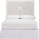 Signature Design by Ashley Paxberry Boho Chic Panel Adjustable Headboard ONLY, Full, Whitewash Signature Design by Ashley