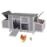 Aivituvin Chicken Coop with Two Nesting Boxes Large Wooden Hen House Outdoor Weatherproof Rabbit Hutch Duck Cage (AIR69) Aivituvin