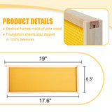 Honey Lake 8 Frame Assembled Bee Hive Super Box, Langstroth Beehive Starter Kit for Beekeepers, Medium Super Bee Box Dipped in 100% Beeswax Includes Beehive Frames and Waxed Foundations Honey Lake