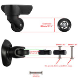 OwnMy 80mm x 24mm Luggage Suitcase Replacement Wheels, Rubber Swivel Caster Wheels Bearings Repair Kits, A Set of 2 OwnMy
