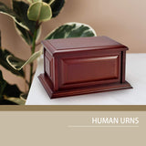 Wood Urn, Professional Wooden Urns for Human Ashes Adult,Burial-Cremation Urns (MDF) MAKEY'S