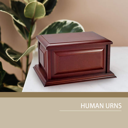 Wood Urn, Professional Wooden Urns for Human Ashes Adult,Burial-Cremation Urns (MDF) - WoodArtSupply