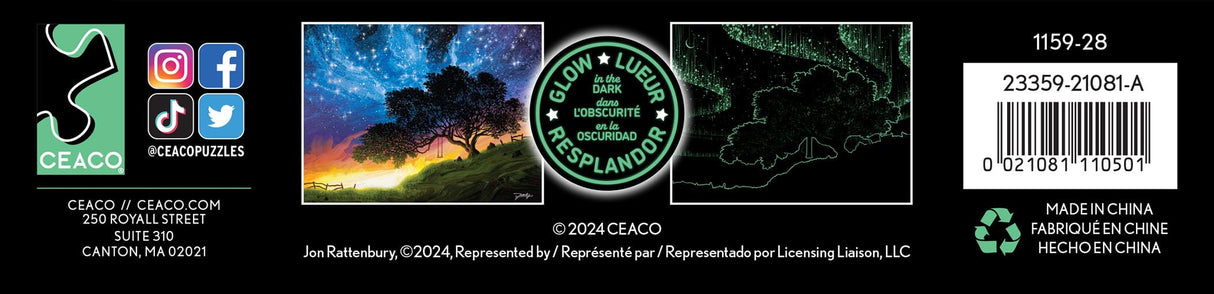 Ceaco - Glow in The Dark - Glowing Skies - 750 Piece Jigsaw Puzzle Ceaco
