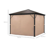 Best Choice Products 10x10ft Hardtop Gazebo, Outdoor Aluminum Canopy for Backyard, Patio, Garden w/Side Curtains, Mosquito Netting, Zippered Door Best Choice Products