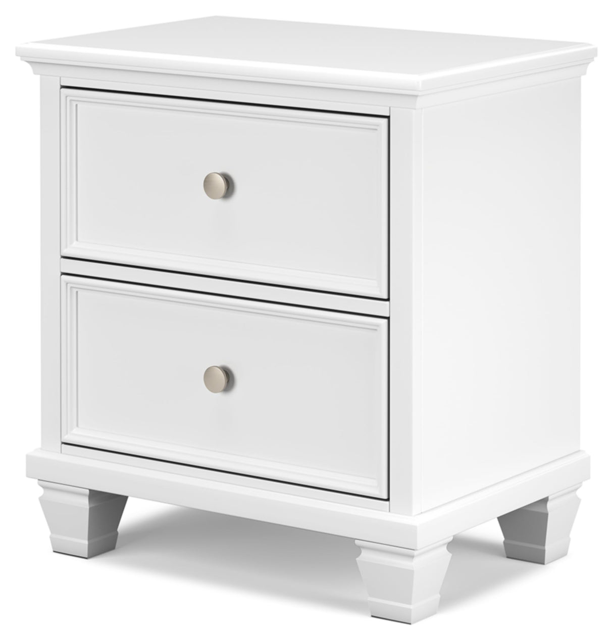 Signature Design by Ashley Fortman Traditional 2 Drawer Night Stand, White Signature Design by Ashley