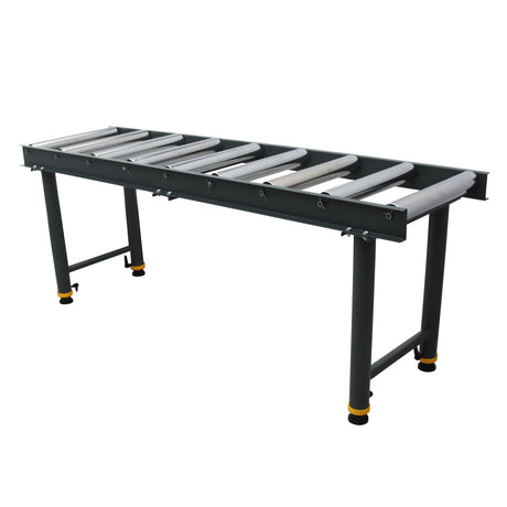 TECHTONGDA 9 Rolls Conveyor Roller Stand Adjustable Height 440LBS 65 Inch Length 18.5 Inch Width with 2.3 Inch Rollers Diameter Stainless Steel Silver TECHTONGDA