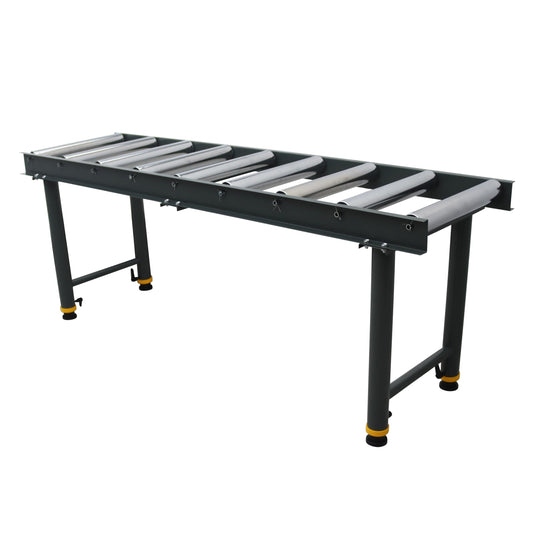 TECHTONGDA 9 Rolls Conveyor Roller Stand Adjustable Height 440LBS 65 Inch Length 18.5 Inch Width with 2.3 Inch Rollers Diameter Stainless Steel Silver - WoodArtSupply