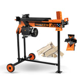 PROYAMA Log Splitter 6.5 Ton with Stand, Wood Splitter Electric Powered, Hydraulic Ram, Firewood Splitting Machine Black Stand Wood Splitter PROYAMA