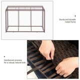 SONGMICS Storage Basket with Lid, 42.3 Gallon (160L) Storage Bin, Woven Blanket Storage Basket with Handles, Foldable, Removable Liner, Metal Frame, for Bedroom, Laundry Room, Brown URST76BR SONGMICS