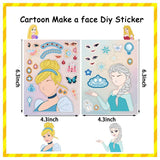 Princess Stickers for Kids - 24 Sheets Make Your Own Princess, Girls Make a Face Stickers, Classroom Rewards, Art Craft Party Supplies Dovipta