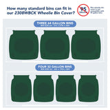 Absco Utility 7.5 Ft. x 2.5 Ft. Garbage Can Metal Storage Shed DIY Galvanized Steel Sheds for Garbage Can, Trash Bin, and Junk Storage Tools, Firewood, Gardening Equipment (Surfmist White) ABSCO