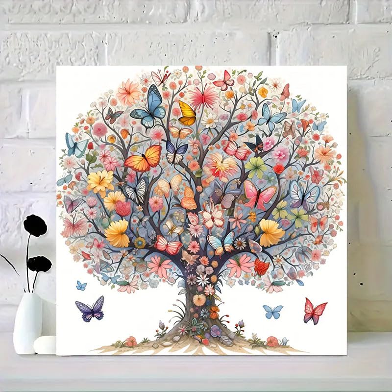 CXYQLC DIY 5D Diamond Painting Kits for Adults Diamond Art Life of Tree Diamond Painting Full Drill Crystal Rhinestone Embroidery Craft Kits for Home Wall Decor Gifts 11.8x11.8inch CXYQLC