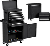 nifoti 5 Drawer Rolling Tool Chest,Tool Storage Cabinet & Tool Box Cart with Wheels, Big Tool Storage Removable Tool Box Combo,Tool Storage Box for Garage Warehouse Workshop,Tool Case nifoti