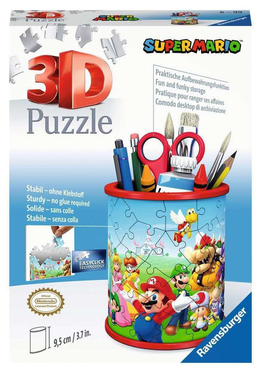 Ravensburger Super Mario Brothers Pencil Pot 3D Jigsaw Puzzles for Kids Age 6 Years Up - 54 Pieces - No Glue Required