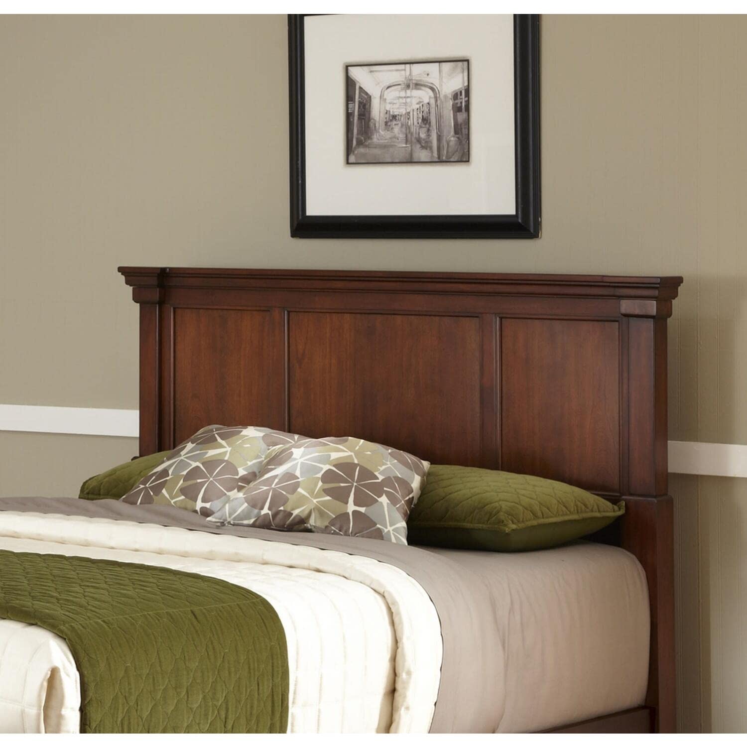 Aspen Rustic Cherry Queen Headboard by Home Styles - WoodArtSupply