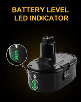 Bakipante 18V 6.5Ah Lithium Battery Replacement for Dewalt 18 Volt XRP Battery DC9096 DC9098 DC9099 DE9039 DE9095 DE9096 DE9098 DW9095 DW9096 DW9098 DE9503 DC9182 Replacement for Dewalt Batteries Bakipante