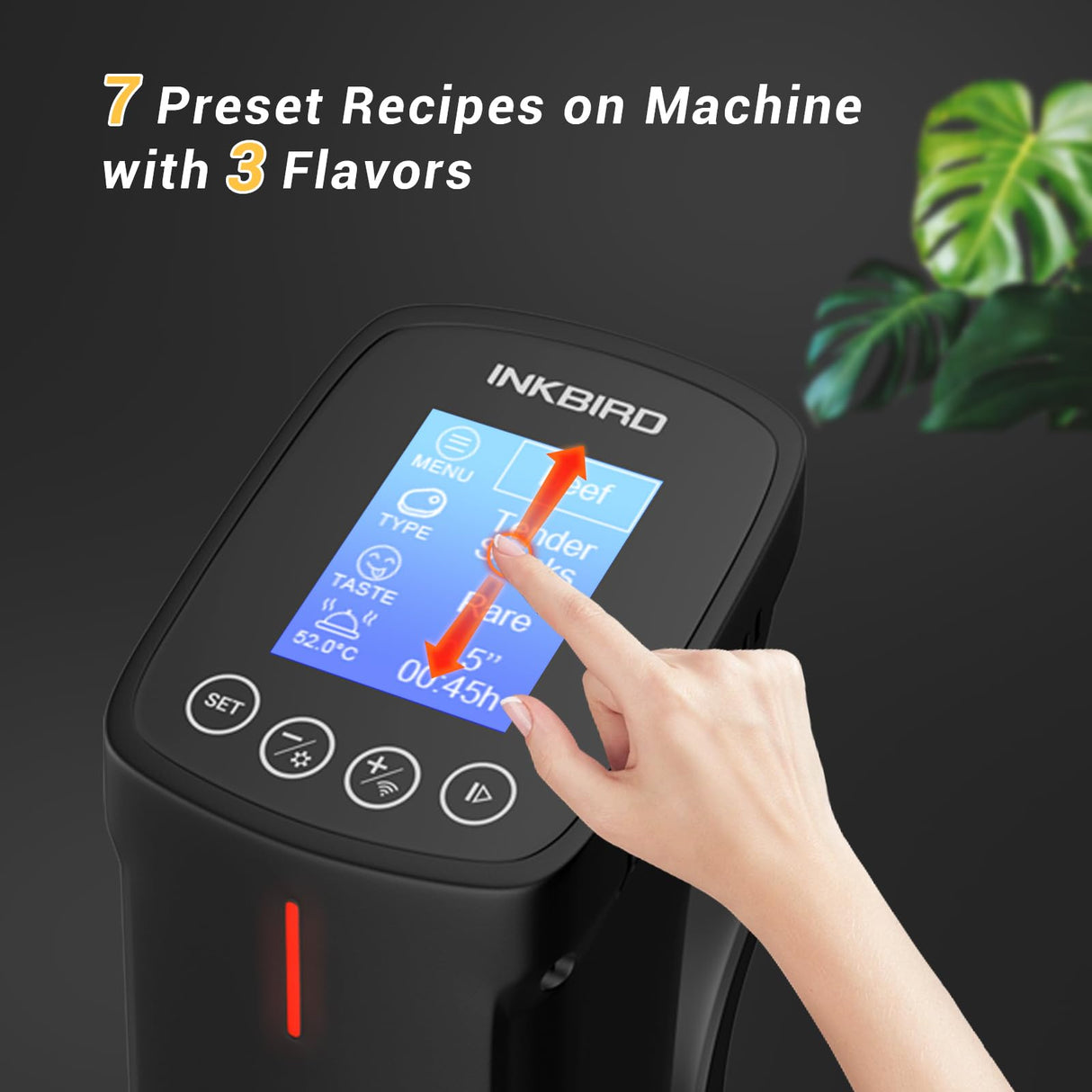Inkbird WIFI Sous Vide Machine ISV-100W, 1000 Watts Sous-Vide Cooker Immersion Circulator with 14 Preset Recipes on APP & Calibration Function, Thermal Immersion, Fast-Heating with Timer |Best Gift Inkbird