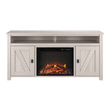 Ameriwood Home Farmington Electric Fireplace Console 60", Pine TV Stand, Ivory Oak Ameriwood Home