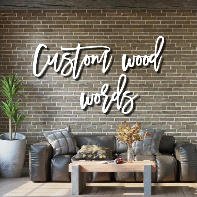 Custom Wood Word Sign, Wall Decor, Any cursive word or name sign, Custom words, Custom wood words. Generic
