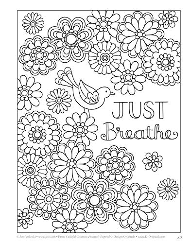 Colorful Creations Positively Inspired Coloring Book: Coloring Book Pages Designed to Inspire Creativity! (Design Originals) 32 Uplifting Designs from Jess Volinski, the Artist of Notebook Doodles Design Originals