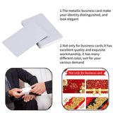 100 pcs Blank sublimation metal name card Thick Laser Metal Name Card printing blank business card use sublimation ink and paper (Silver ) Fdit