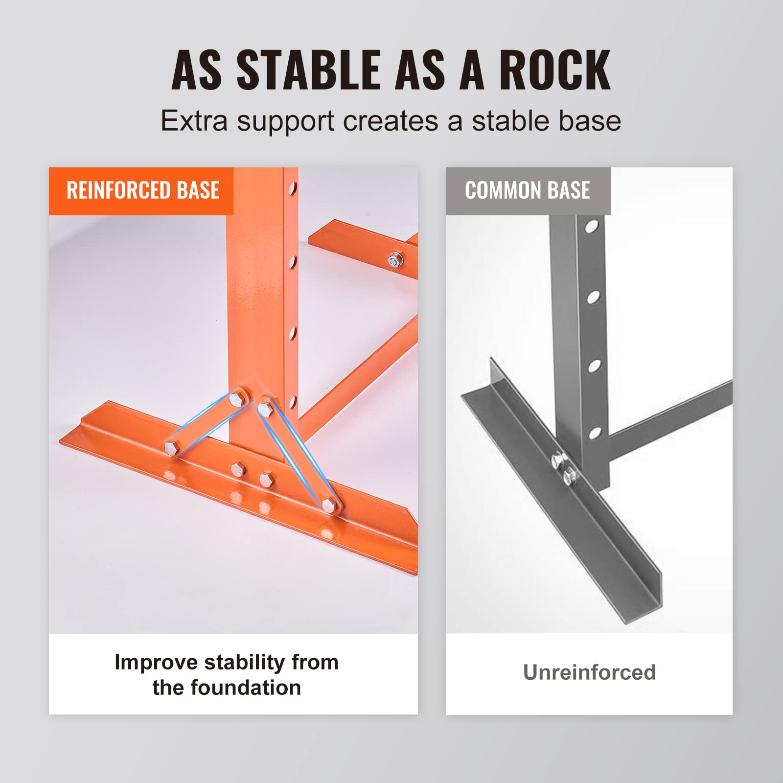 VEVOR Hydraulic 12 Ton H-Frame Garage Floor Adjustable Shop Press with Plates, 12T, Orange - WoodArtSupply