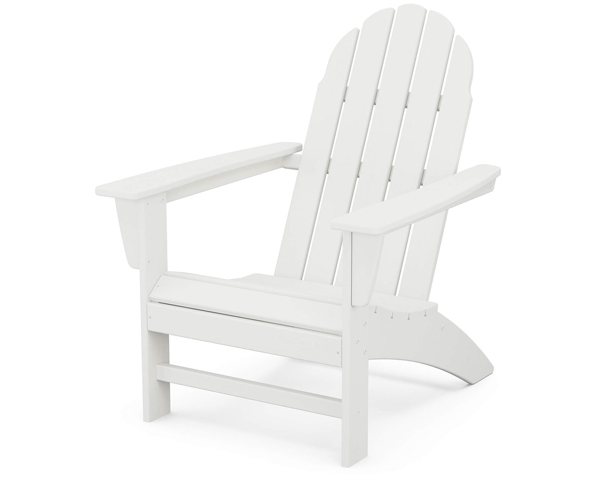 POLYWOOD Vineyard Adirondack Chair, White Polywood