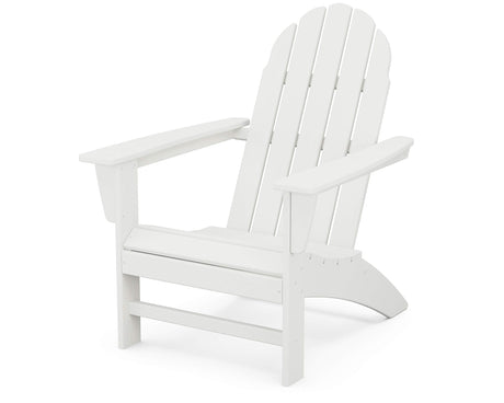 POLYWOOD Vineyard Adirondack Chair, White Polywood