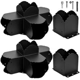 Pergola Bracket, 4-Way Pergola Right Angle Bracket, Raised Wood Bracket for 6"x6" (Inner Dimensions: 5.5"x5.5") Wooden Beam, Pergola, Garden, Gazebo,... TPHUC