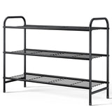 Kitsure Shoe Rack - Stainless Steel Shoe Organizer, Sturdy Shoe Rack for Closet and Front Door Entrance, Free Standing Shoe Shelf, Closet Organizers and Storage, Black Kitsure