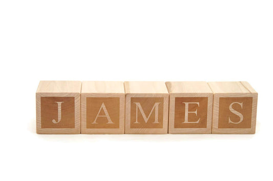 Letter Baby Blocks - Custom Personalized Name Blocks by Little Wooden Wonders - WoodArtSupply