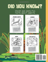Bug Coloring Book & Fun Facts for Kids Age 8-12: Entomology Coloring Book With Science Facts About Bugs And Insects For Kids and Teenagers Majosta