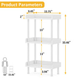 Hosfais Bookshelf Small Book Shelf - 3-Tier Wood Bookcase Industrial Bookshelf with Edge Protection Metal Standing Book Shelves Display Book Rack for Living Room Bedroom Home Office (White) Hosfais