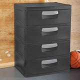 4 Drawer Unit Plastic (Color : Flat Gray) SZXL