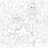 Manga Mania Coloring Book: Over 100 Cute Characters to Color – Manga and Anime Coloring Book for Adults and Kids WoodArtSupply