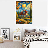 Landscape Paint by Numbers Kit for Adults, Spring Scenery Paint by Number on Canvas Without Frame, DIY Sunflower Oil Painting for Home Wall Decor(16x20inch) Clendo