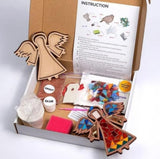 DIY Mosaic Kit for Adults & Kids – Feather, Bird, Cat & Heart Designs – Christmas Gift Arts and Crafts Kit with Grout & Tools – Easy Mosaic Craft for Beginners (Angel) TATREBCRE