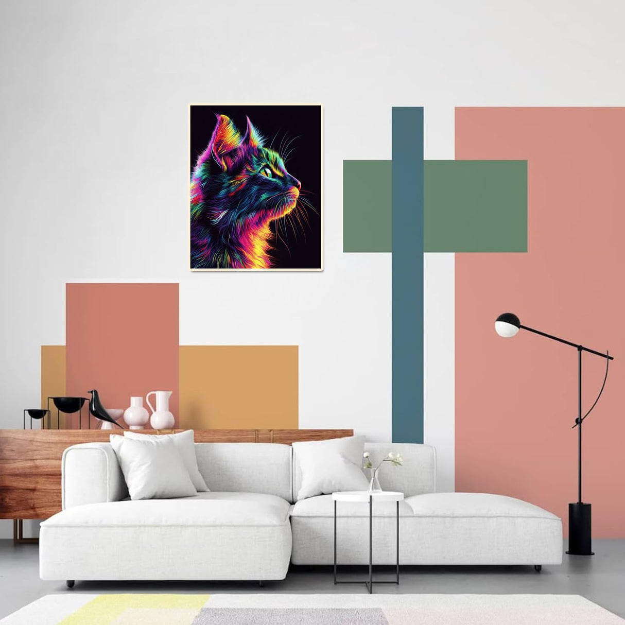 obterie Cat Paint by Numbers Kit for Adults Beginner Animal Oil Painting Kit Adult Paint by Number Kits on Canvas DIY Painting for Beginners Art by Numbers for Gifts Home Wall Decor 16x20 Inch obterie