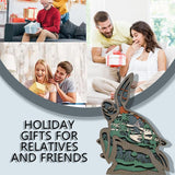 3D Wooden Animals Carving, Multi-Layered Sea Turtle Decor, Carved Animal Statues Wall, Creative Ocean Sculpture, Silhouette Ornament Art for Living Room Bedroom Home Farmhouse Room for Birthday Gifts FNYDOX