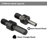 Yakamoz Drill Angle Grinder Adapter with Flange Nut Parts Set, 6mm and 10mm Drill Arbor Mandrel Adaptor with 3 Set Replacement Grinder Flange Nuts and Spanner Wrench Conversion Tool YAKAMOZ