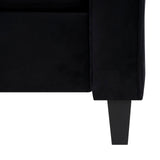 Raelynn Button Tufted Sofa &Loveseat Black Modern Sofa Set - Microfiber Living room sets for Small Spaces Sofa Cama para Sala Modernos Baratos, Durable Sturdy Living Room Furniture Tool-Free Assembly Naomi Home