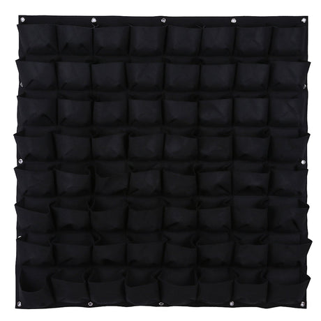 Ogrmar 64 Pockets Vertical Wall Garden Planter Plant Grow Bag for Flower Vegetable for Indoor/Outdoor (64 Pockets, Black) Ogrmar