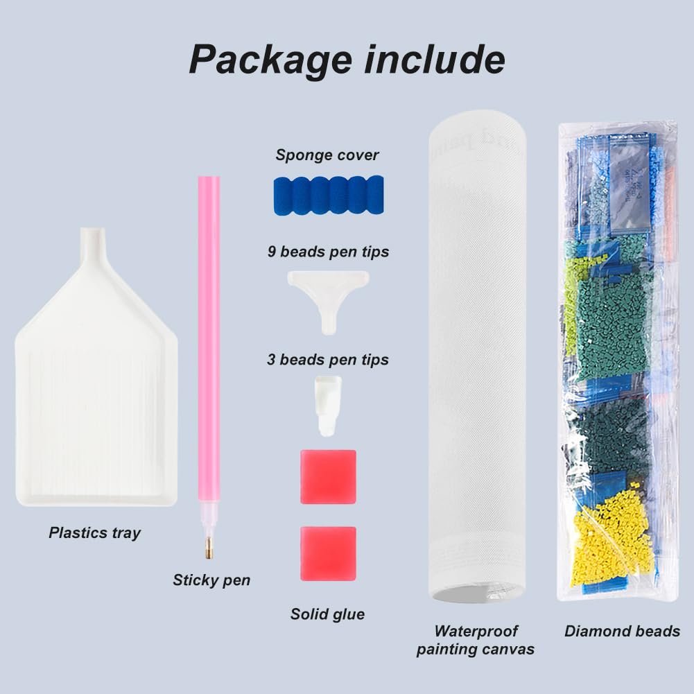 Reluohuo Christmas Tree Diamond Art Kits for Adults, 5D Full Drill Diamond Painting Kits for Beginner, DIY Diamond Painting Kits for Home Wall Decor, 12x12 Inch Reluohuo