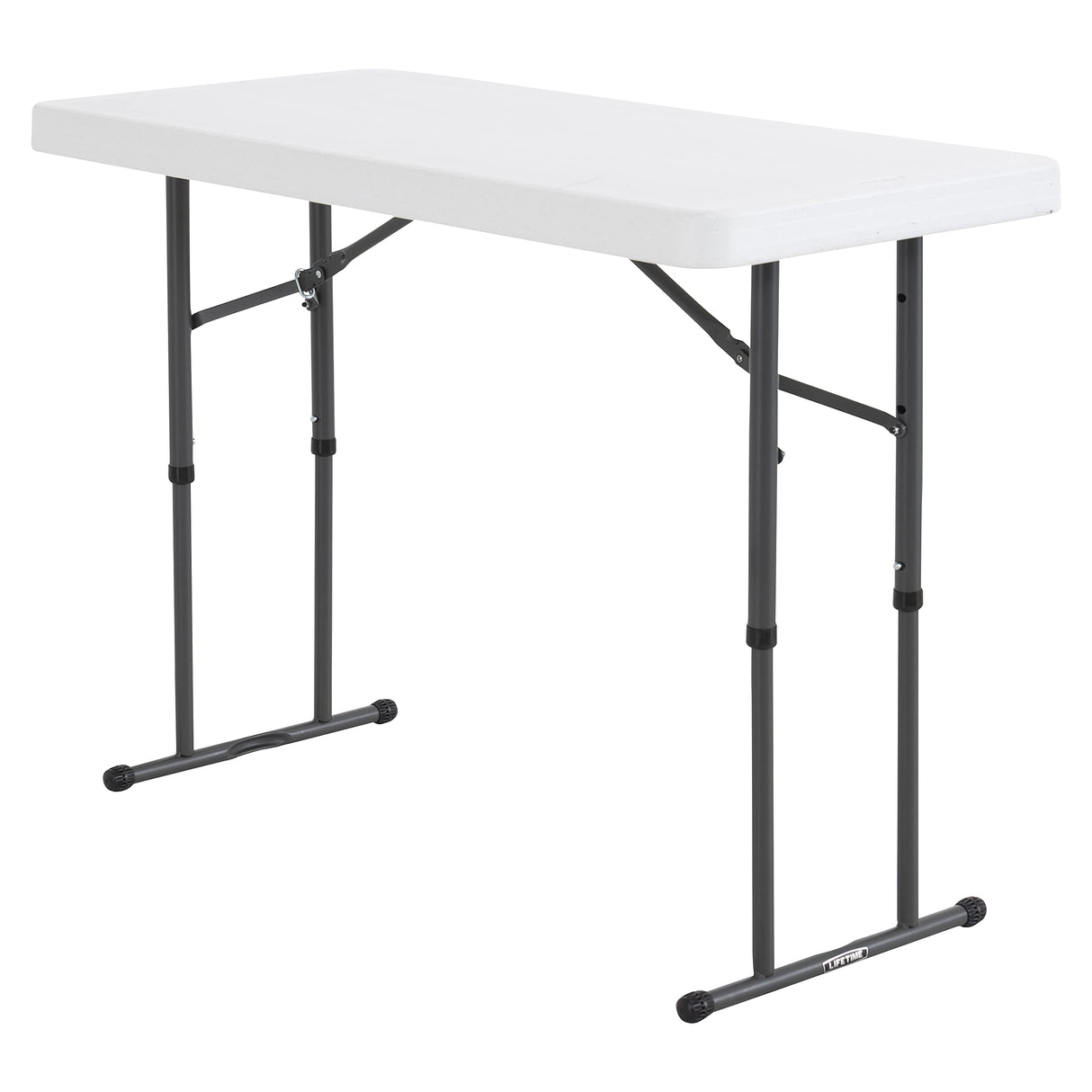 Lifetime Commercial Height Adjustable Folding Utility Table, 4-Foot Lifetime