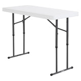 Lifetime Commercial Height Adjustable Folding Utility Table, 4-Foot Lifetime