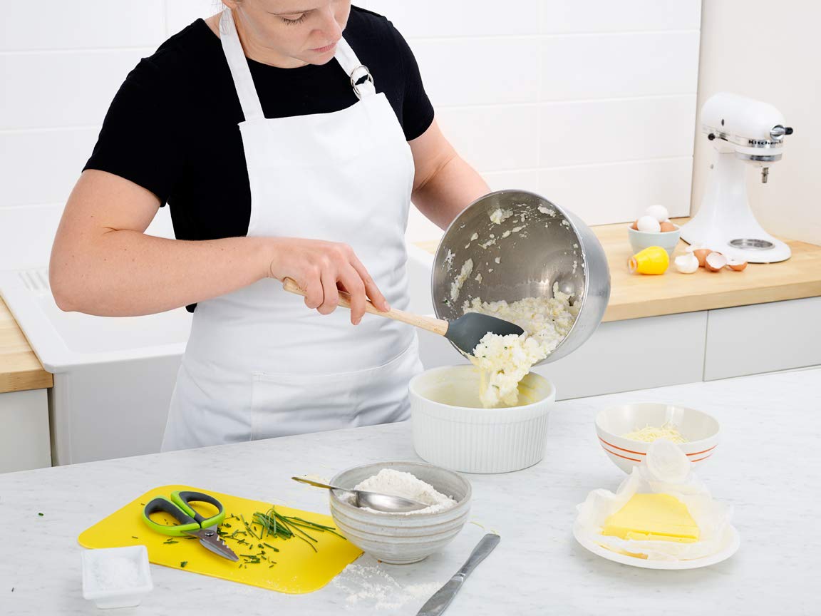 Tovolo Flex-Core Wood Handled Silicone Spatula, Charcoal Tovolo